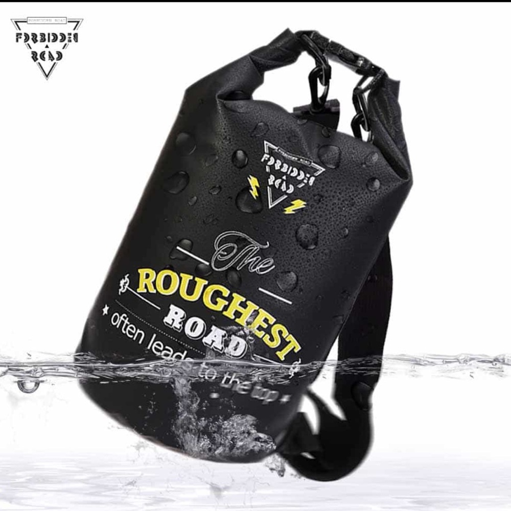 Forbidden Road 10L Waterproof Dry Bag Dry Sack- 2 PACK in Black and Red